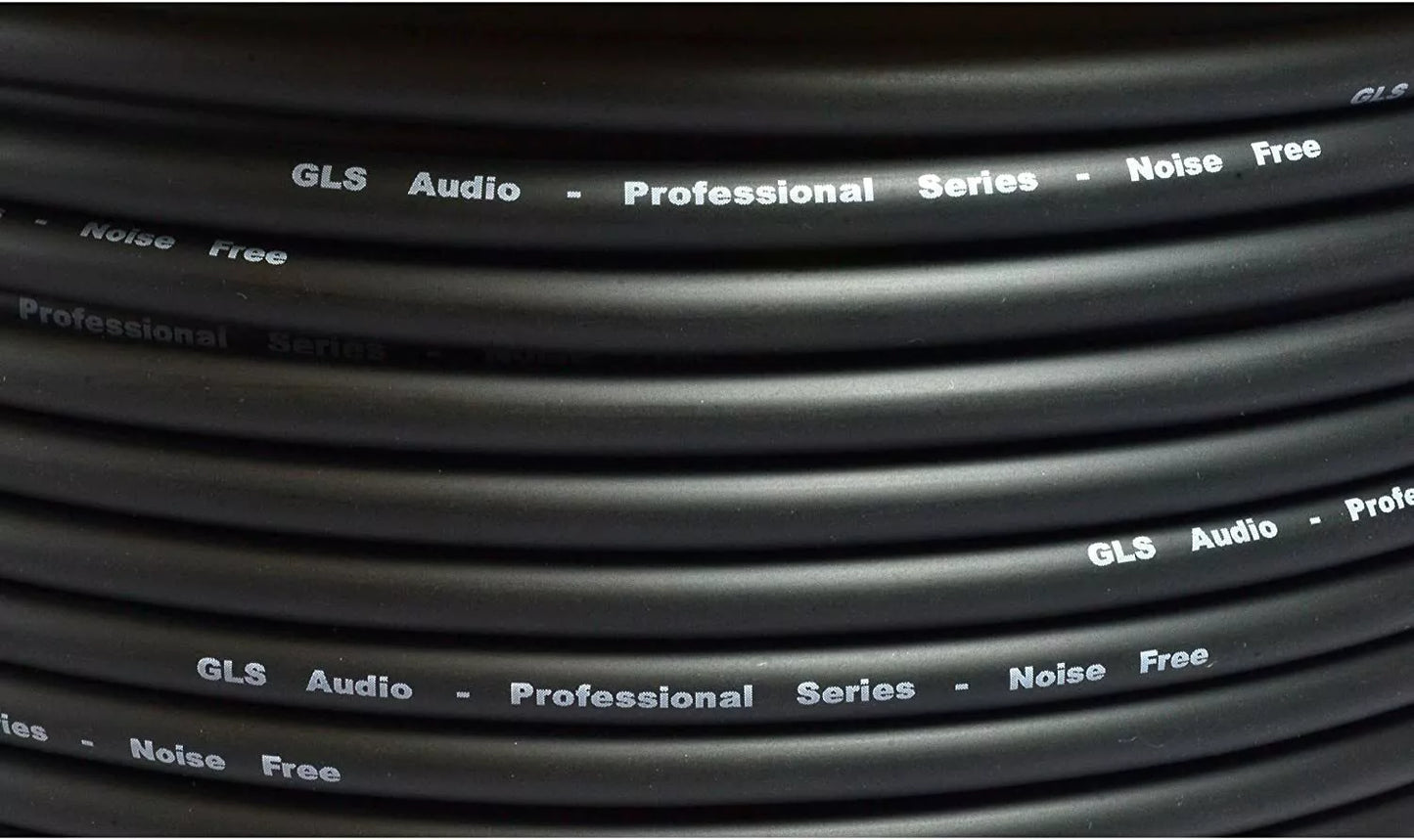 Microphone Cable, GLS Audio Professional Grade Bulk Balanced XLR, Black