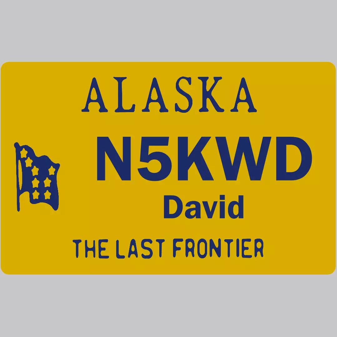 Customized State Name Badge, Alaska
