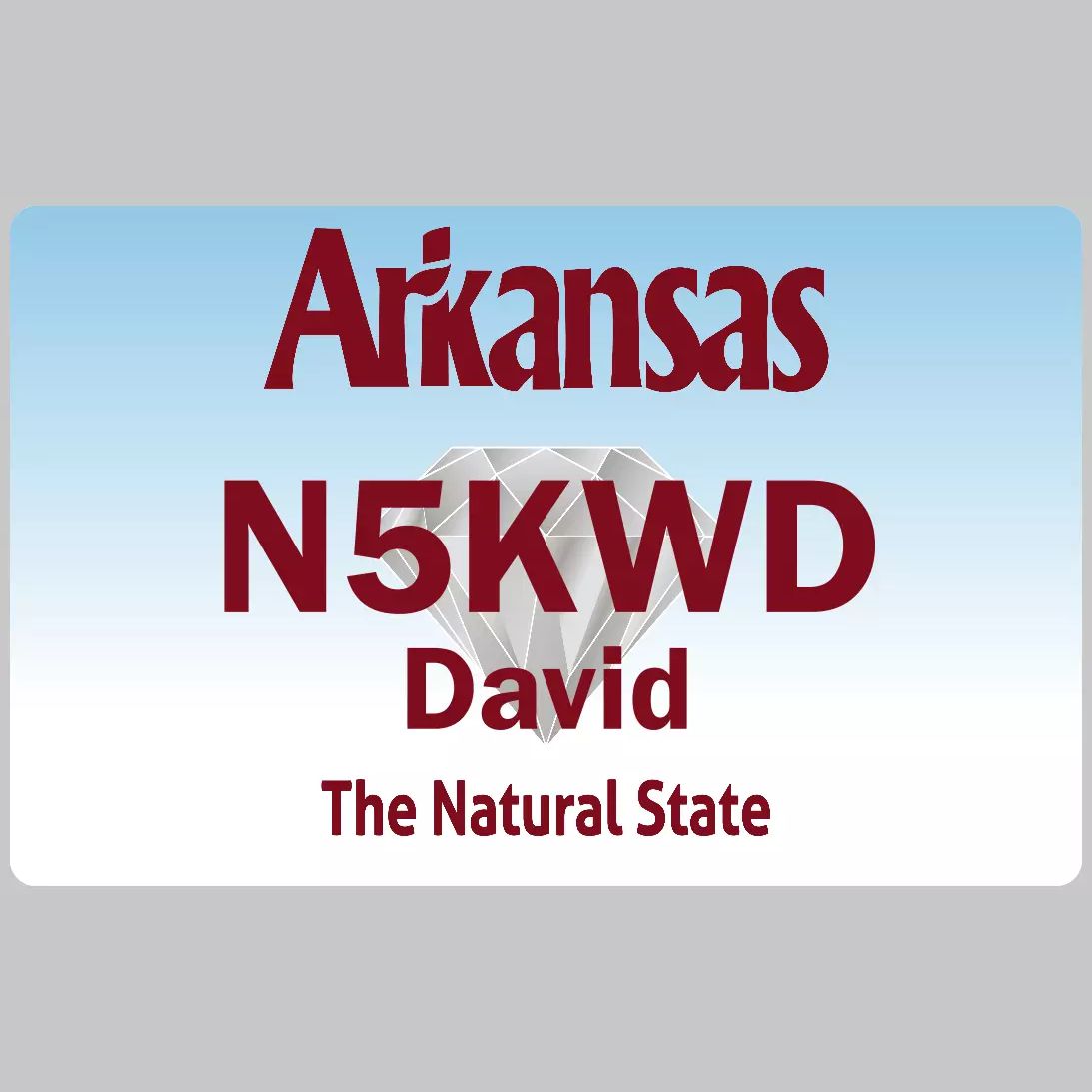 Customized State Name Badge, Arkansas