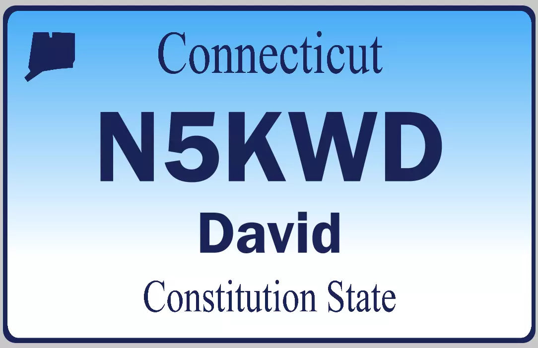 Customized State Name Badge, Connecticut