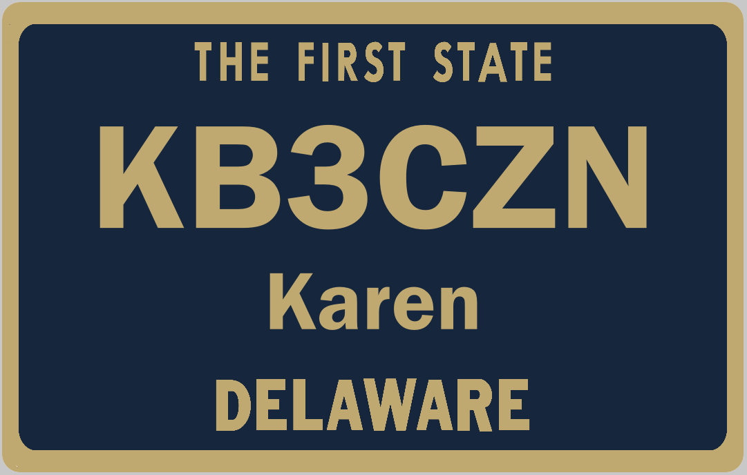 Customized State Name Badge, Delaware