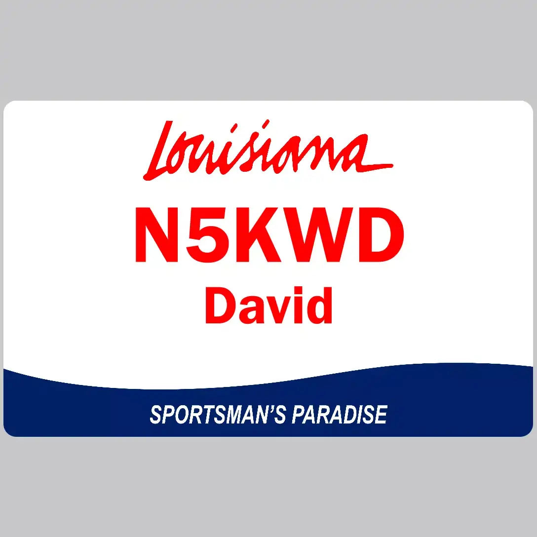 Customized State Name Badge, Louisiana