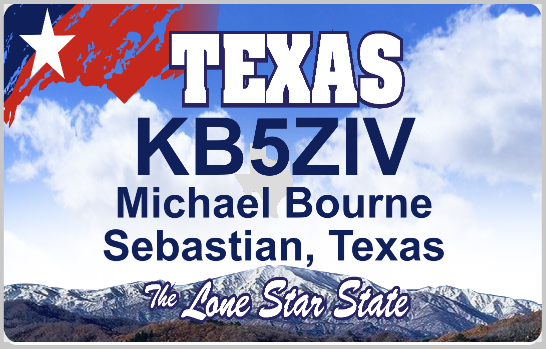 Customized Name Badge, License Plate, Texas Lone Star Panorama