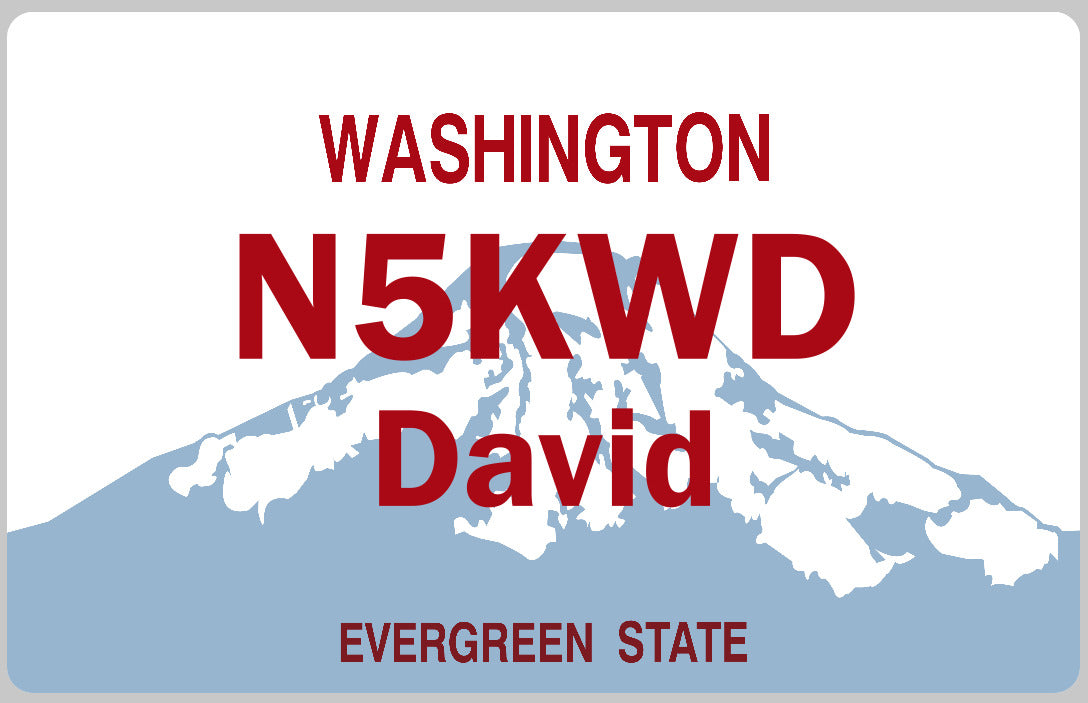 Customized State Name Badge, Washington