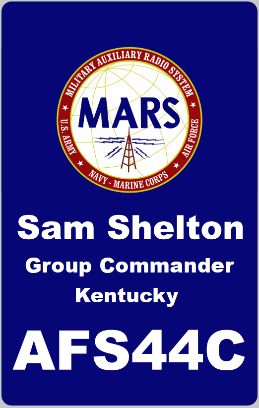 Customized Name Badge, Military Auxilary Radio Service, Vertical Blue