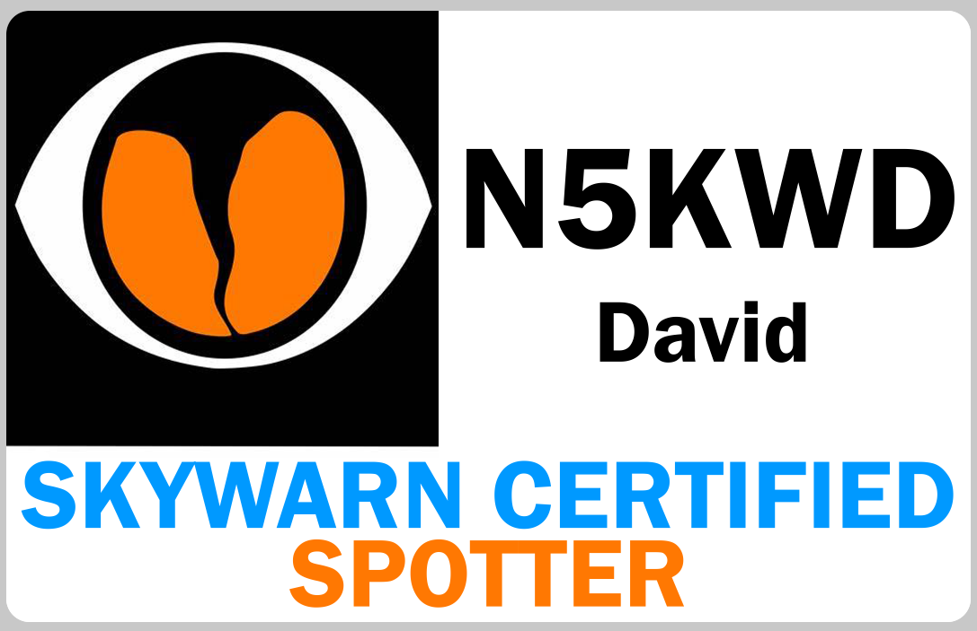 Customized Name Badge, Skywarn Certified Spotter