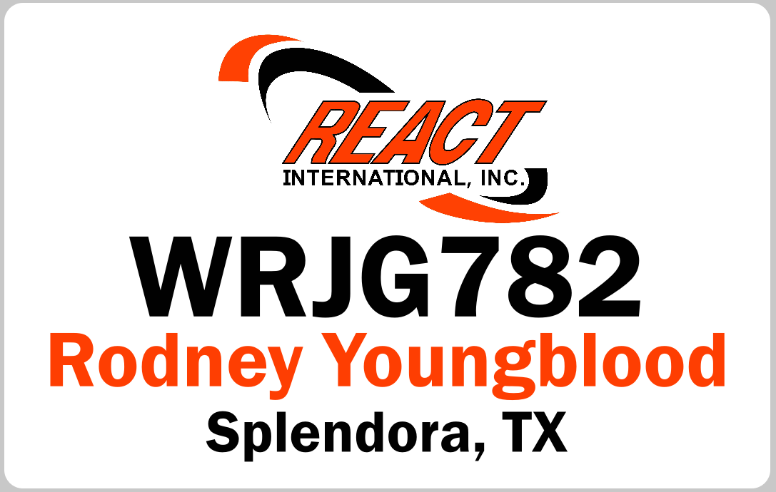 Customized Name Badge, REACT International