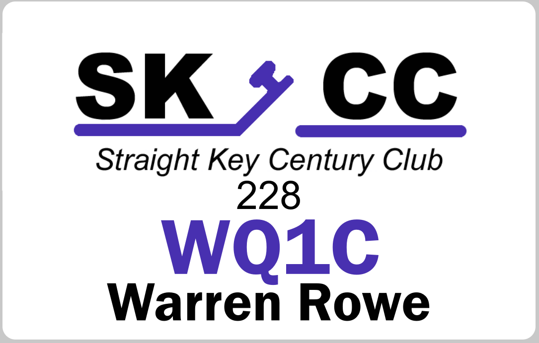 Customized Name Badge, Straight Key Century Club
