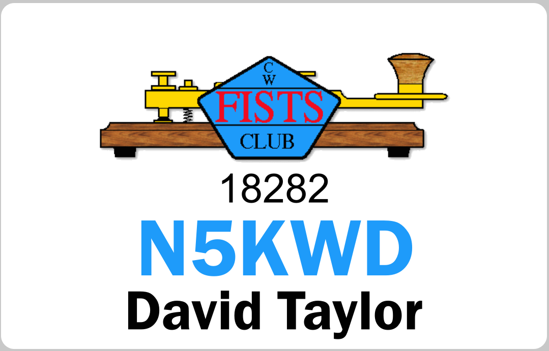 Customized Name Badge, FISTS CW Club, The International Morse Preservation Society