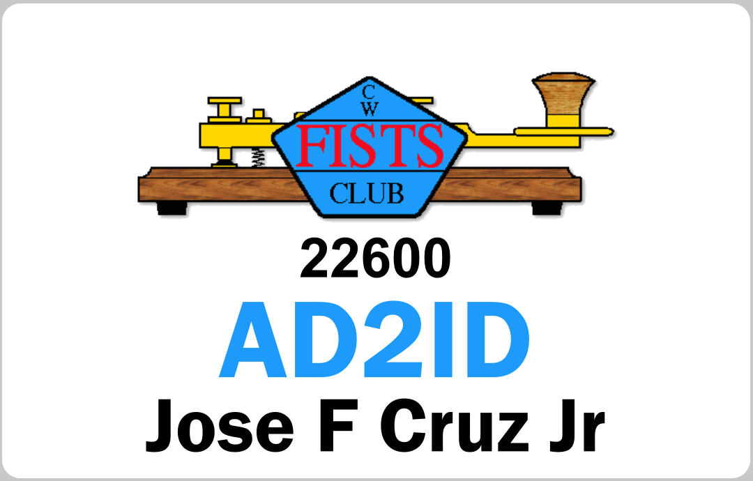 Customized Name Badge, FISTS CW Club, The International Morse Preservation Society