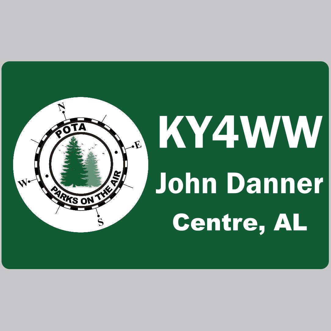 Customized Name Badge, Parks on the Air, Horizontal Green