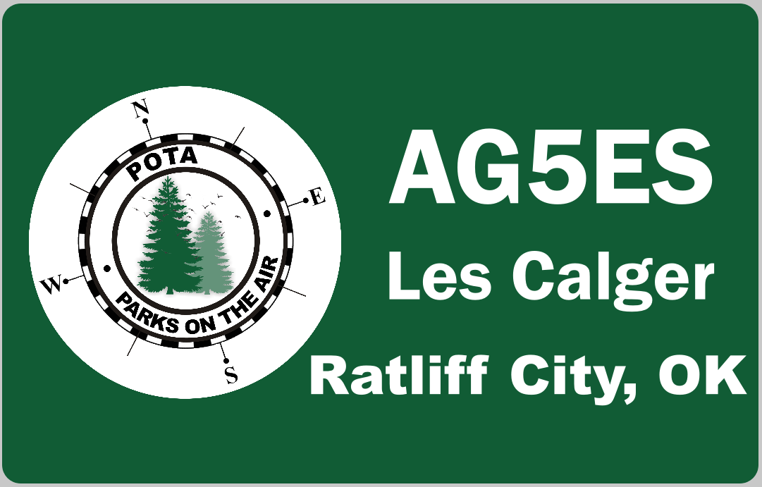 Customized Name Badge, Parks on the Air, Horizontal Green