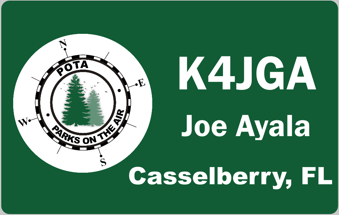 Customized Name Badge, Parks on the Air, Horizontal Green