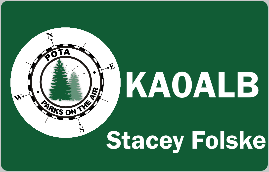 Customized Name Badge, Parks on the Air, Horizontal Green