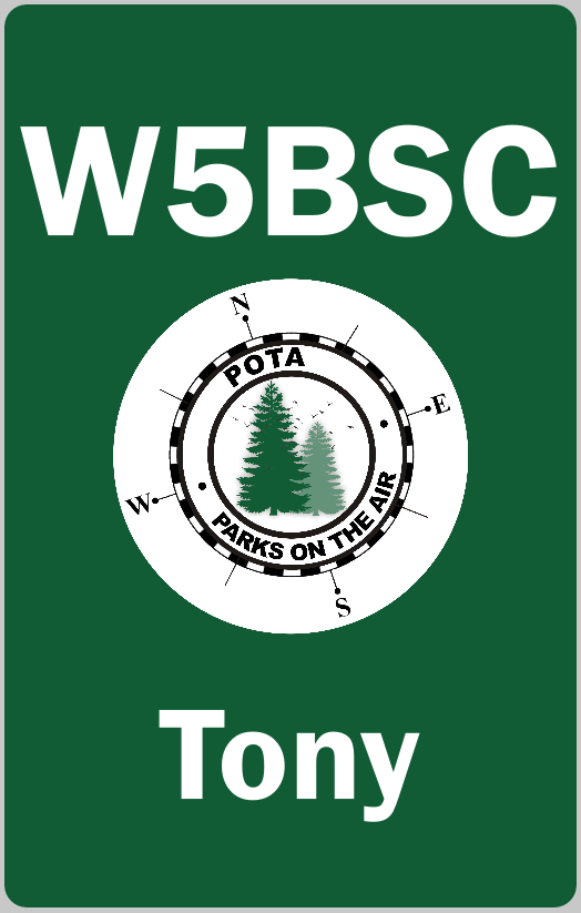 Customized Name Badge, Parks on the Air, Vertical Green