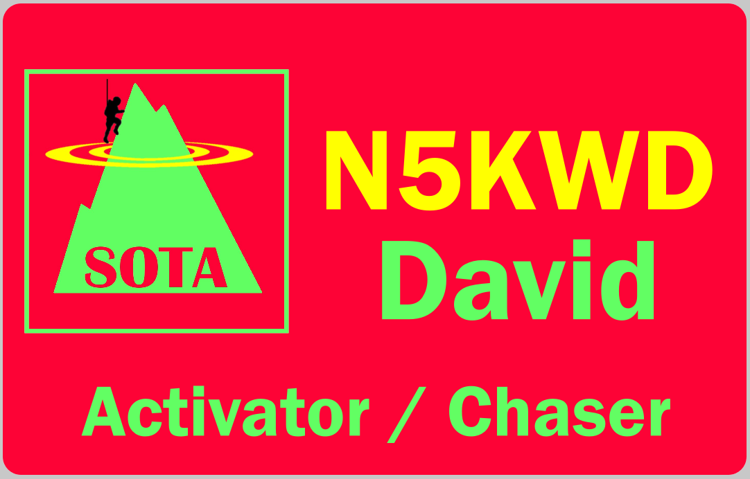 Customized Name Badge, Summits on the Air, Red