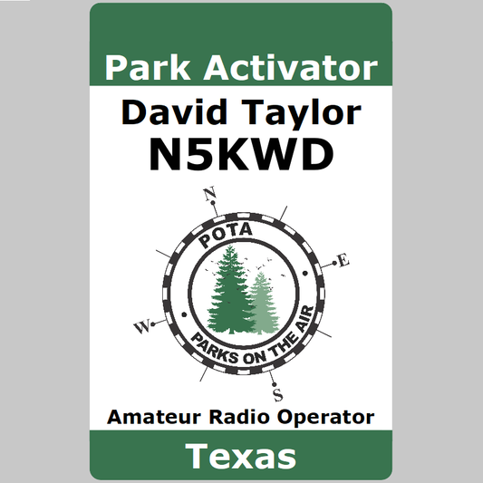 Customized Name Badge, Parks on the Air, Parks Activator