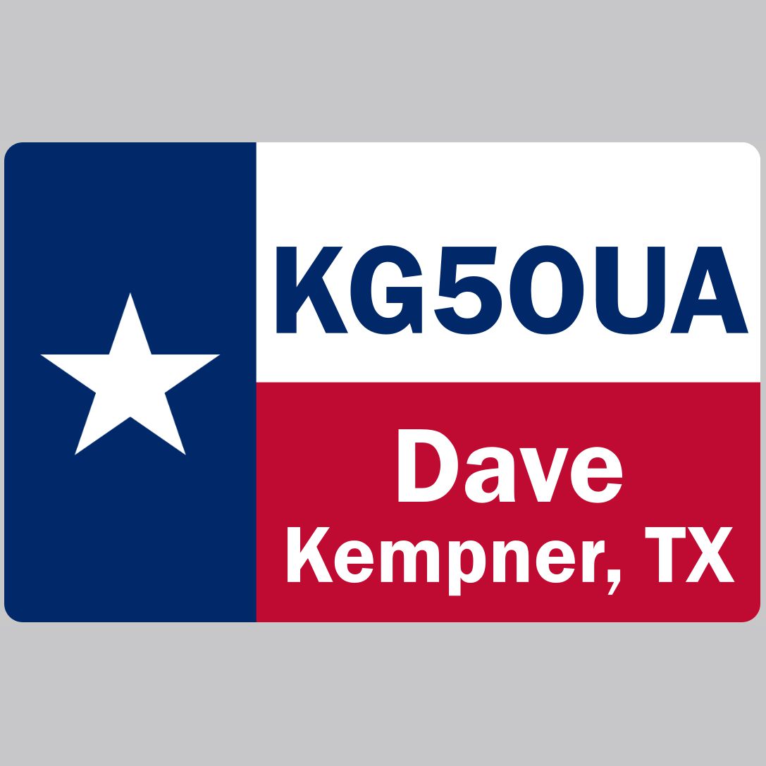 Customized Name Badge, Texas Flag