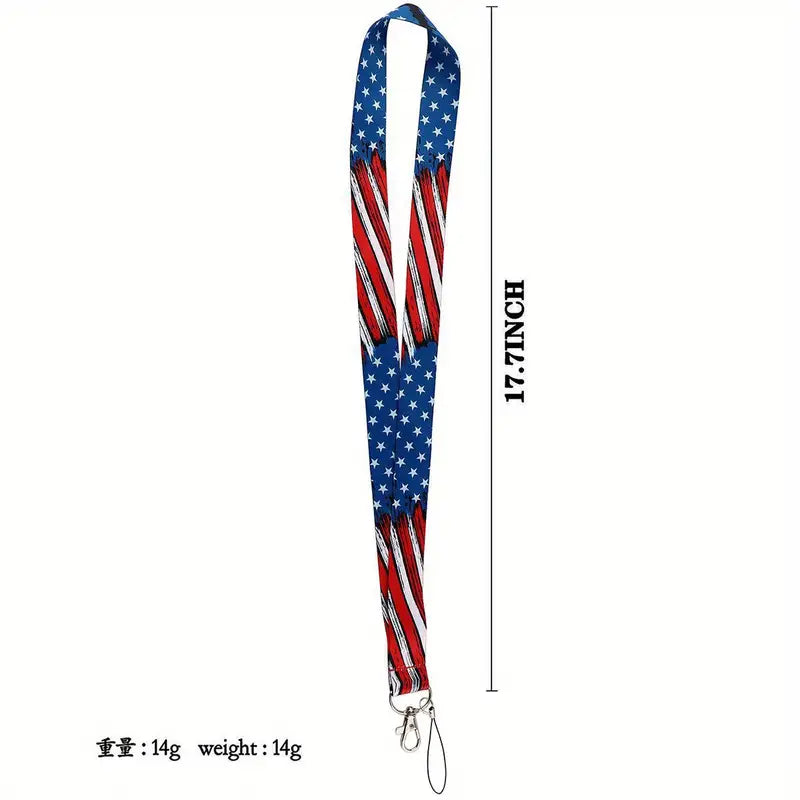 USA Flag Patriotic Premium Lanyard