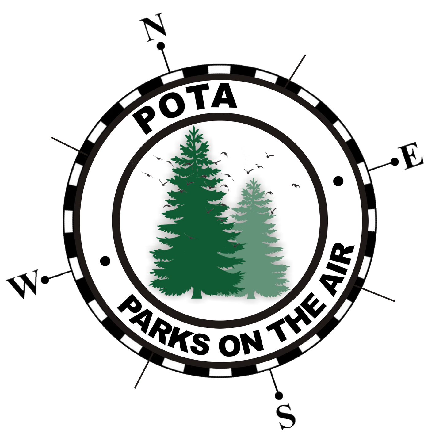 Parks on the Air™ 2-1/2" Round Sticker, 4 pieces