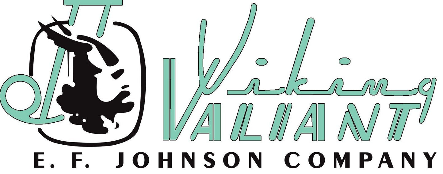 EF Johnson Viking Valiant Vintage Radio 5" x 2-1/2" Sticker