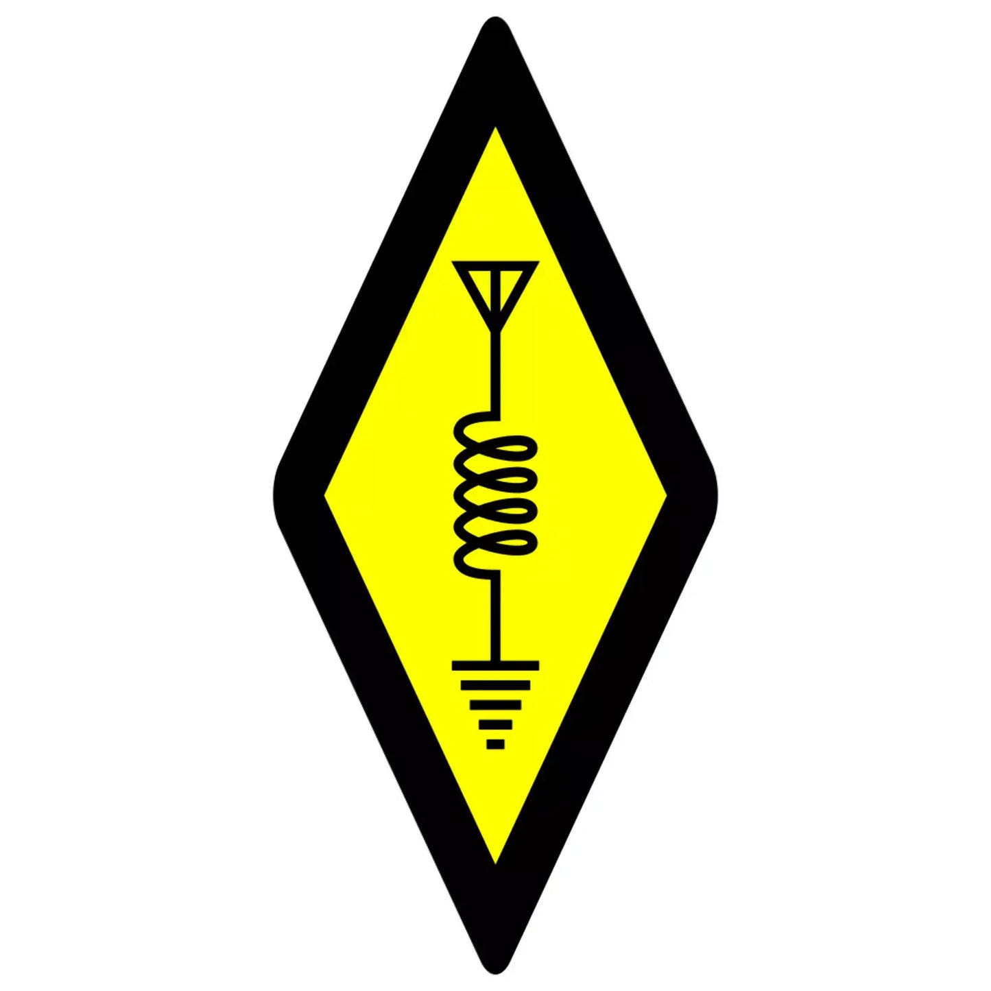 International Amateur Radio Symbol 4" x 2" Sticker