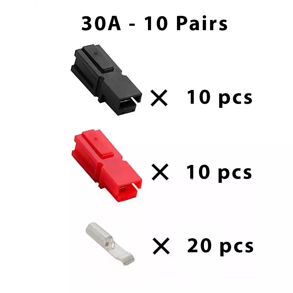 Power Connectors For 30 Amp Anderson Power Pole Ham Radio, 10 Pairs