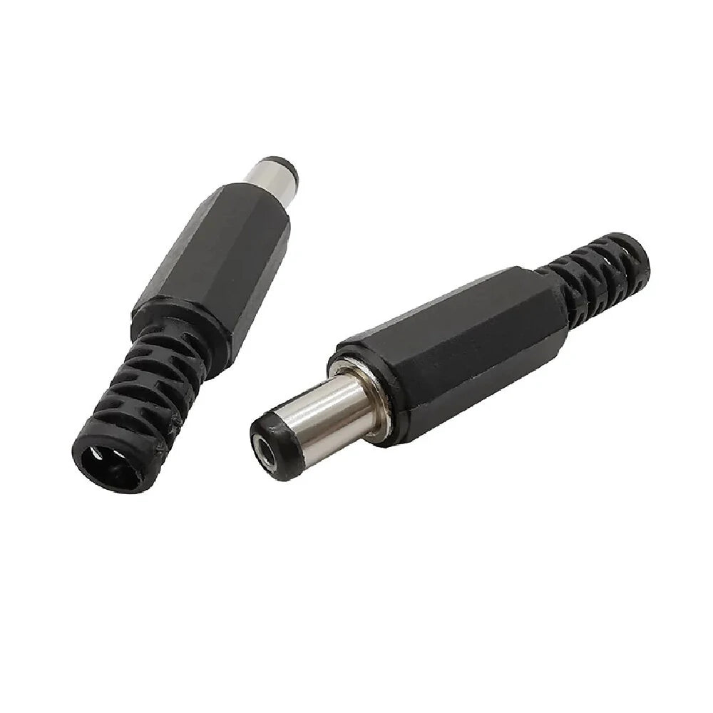 DC Power Connectors DC-022 12V 3A 5.5 x 2.1mm Plastic Male Plugs and Female Sockets, 2 pair