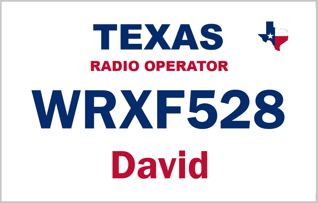 Customized Name Badge, License Plate, Texas Radio Operator