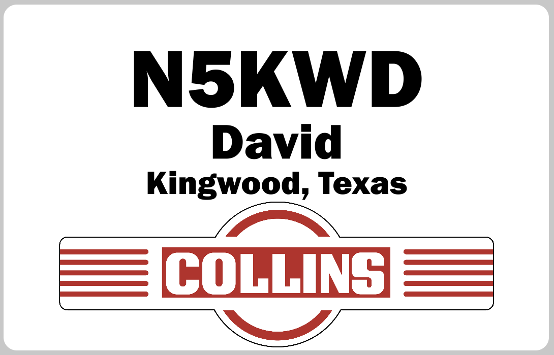Customized Name Badge, Collins Vintage Radio