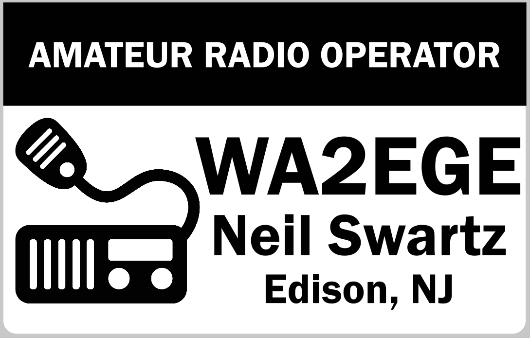 Customized Name Badge, Ham Radio