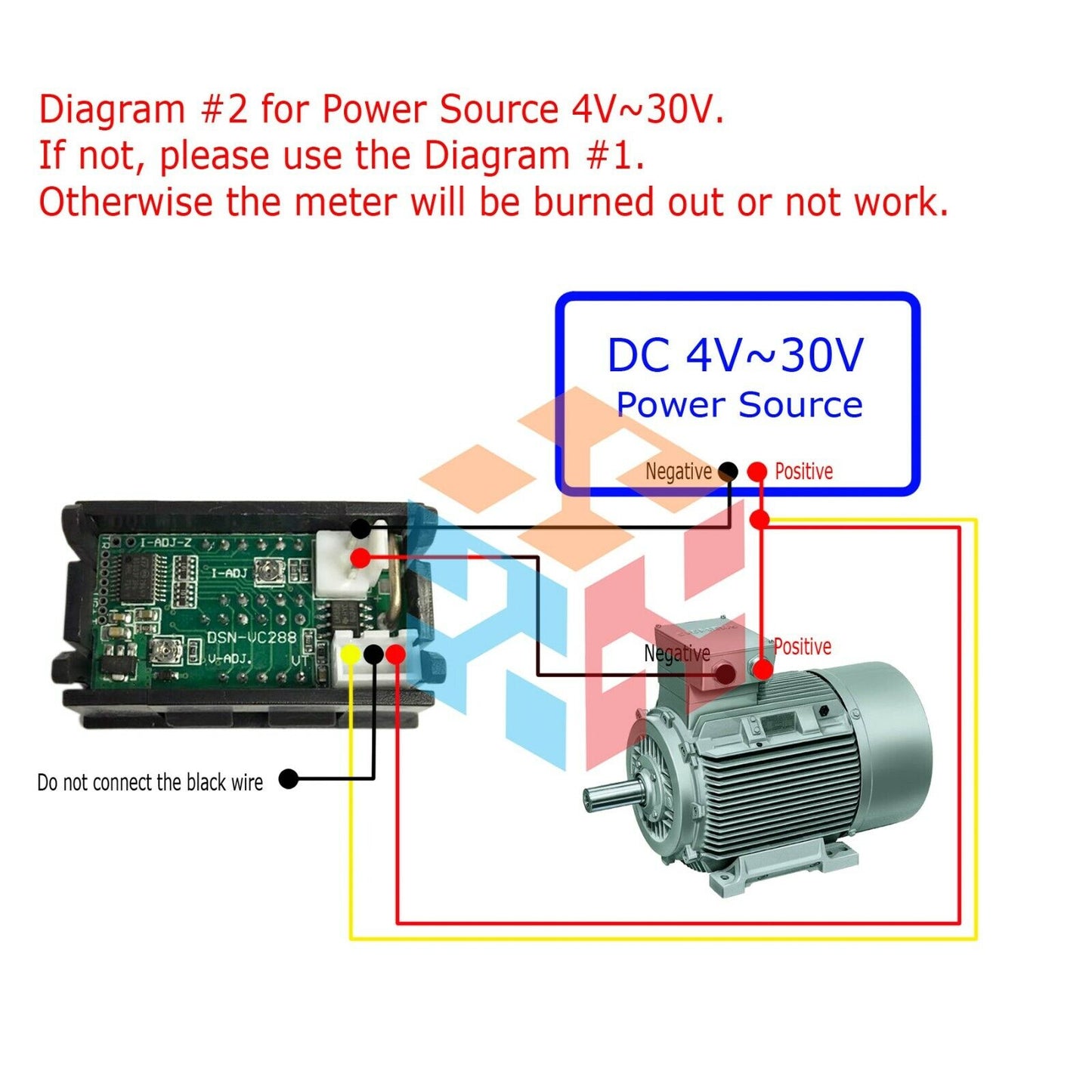 Mini Digital Voltmeter Ammeter DC 100V 10A Voltmeter Current Meter Panel Mount