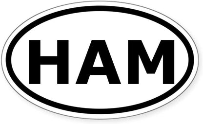 HAM 5" x 3" Euro Oval Sticker