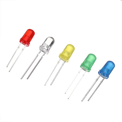 Light Emitting Diode LED Kit Mixed Colors, 5mm, 500 pcs