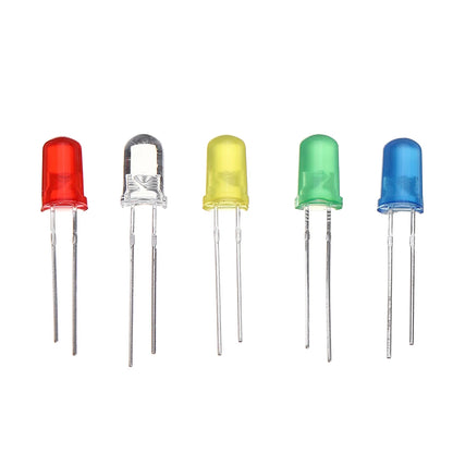 Light Emitting Diode LED Kit Mixed Colors, 5mm, 500 pcs