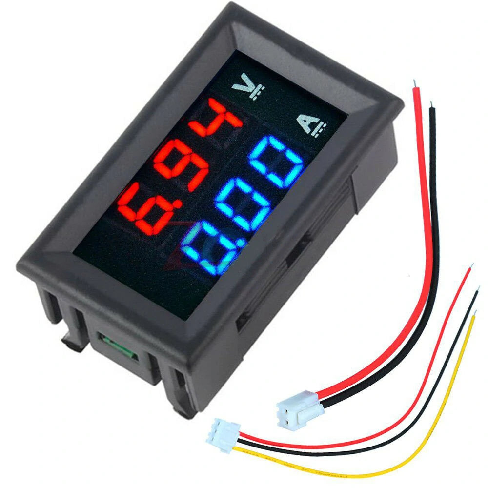 Mini Digital Voltmeter Ammeter DC 100V 10A Voltmeter Current Meter Pan ...
